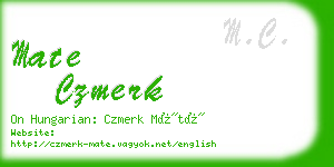 mate czmerk business card